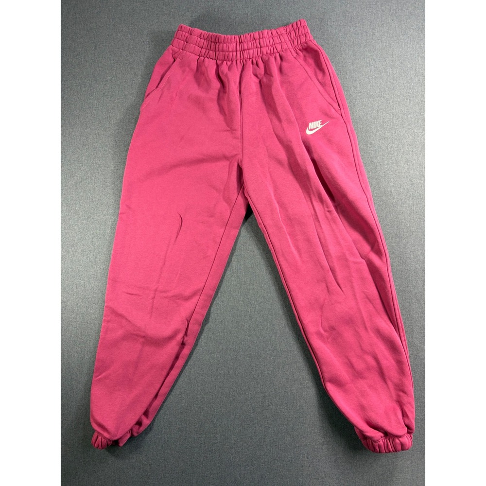 Nike Kids Sportswear Fleece Joggers Pink Loose Fit Sweatpants Large L G